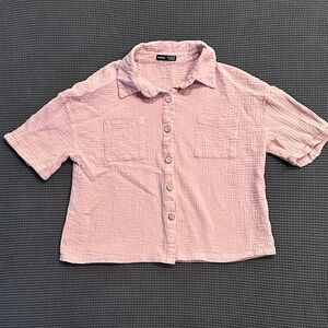 LIMITED TIME $4 ITEM!! SHEIN Light Pink Button-Down Shirt